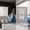 Amerelle Amerelle Imperial Bead Brushed Nickel 1 gang Metal Duplex Wall Plate 1 pk 74DBN - alternate 3